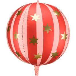 Опция Фольгированный шар "Сфера красная со звездами" – фото 4