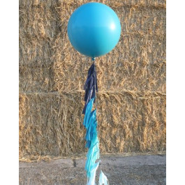 Опция Большой голубой шар 70 см с кисточками - фото 3 Опция Большой голубой шар 70 см с кисточками – фото 3