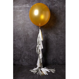 Опция Большой золотой шар 80 см с кисточками – фото 3