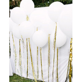 Опция Большой белый шар 70 см с дождиком золото – фото 2