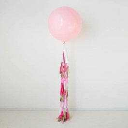 Опция Большой розовый шар 80 см с кисточками – фото 3