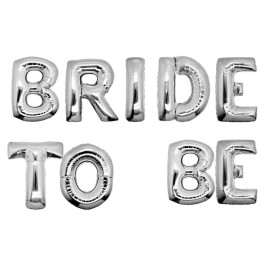 Опция Фольгированные шары-буквы "Bride to Be" Серебро Воздух 38 см – фото 3