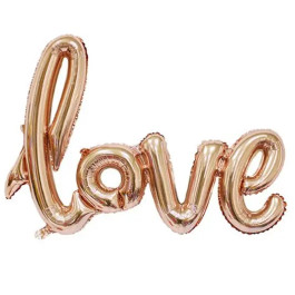 Опция Шары-буквы "Love Курсив" Rose Gold Воздух – фото 3