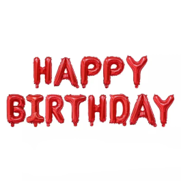 Опция Фольгированные шары-буквы "Happy Birthday" Красные Воздух 35 см - фото 3 Опция Фольгированные шары-буквы "Happy Birthday" Красные Воздух 35 см – фото 3