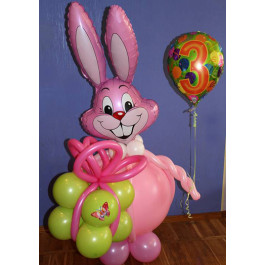 Опция Фигура из шаров "Заяц с шаром" - фото 1 Опция Фигура из шаров "Заяц с шаром" – фото 1