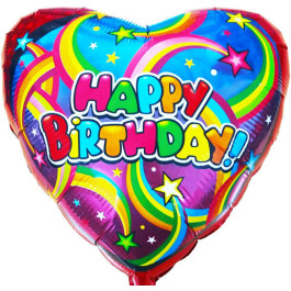 Опция Фольгированный шар "Сердце Happy B-Day Звезды" – фото 4