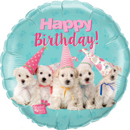Опция Фольгированный шар "Happy B-Day Щенки" – фото 1