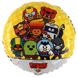 Опция Фольгированный шар круг "Brawl Stars Леон и Нита" (Бравл Старс) - фото 2 Опция Фольгированный шар круг "Brawl Stars Леон и Нита" (Бравл Старс) – фото 2