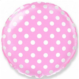 Опция Фольгированный шар круг "Розовый горошек" – фото 4