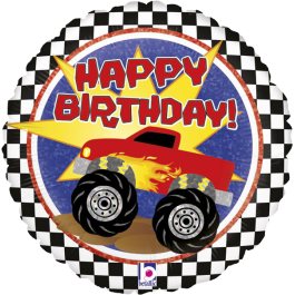 Опция Фольгированный шар "Happy B-Day Машина Монстр" – фото 1