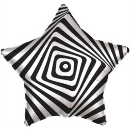 Опция Фольгированный шар Звезда "Иллюзия Черно-Белая" 46 см – фото 4