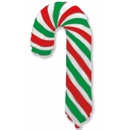 Опция Фольгированный шар "Карамельная трость зелено-красно-белая (Леденец )" – фото 4