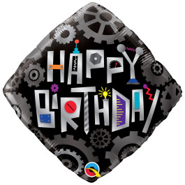 Опция Фольгированный шар ромб "Happy Birthday Роботы" – фото 4
