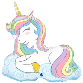 Опция Фольгированный шар фигура "Единорог Макарун спящий" – фото 3