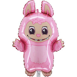 Опция Фольгированный шар фигура "Розовый Лабубу" (Labubu) – фото 2