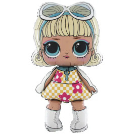 Опция Фольгированный шар "Кукла ЛОЛ в очках" LOL Surprise 3 Серия Go-Go Gurl – фото 1