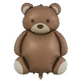 Опция Фольгированный шар "Мишка сатин коричневый" - фото 1 Опция Фольгированный шар "Мишка сатин коричневый" – фото 1