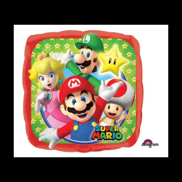 Опция Фольгированный шар квадрат "Марио и команда" - фото 4 Опция Фольгированный шар квадрат "Марио и команда" – фото 4