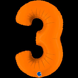 Опция Фольгированная цифра "3" Оранжевая – фото 2