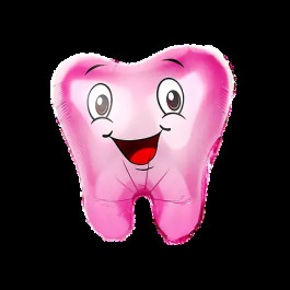 Опция Фольгированный шар фигура "Зуб розовый" - фото 2 Опция Фольгированный шар фигура "Зуб розовый" – фото 2