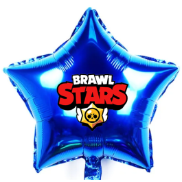 Опция Фольгированный шар "Brawl Stars" Надпись Синяя (Бравл Старс) – фото 3