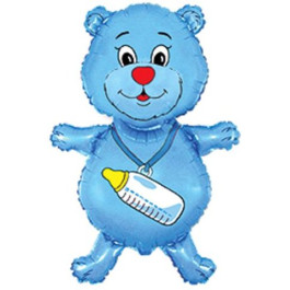 Опция Фольгированный шар "Медвежонок с бутылочкой голубой" – фото 2