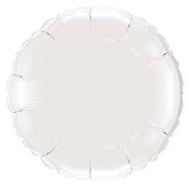Опция Фольгированный шар "Круг белый" 46 см – фото 4