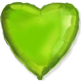 Опция Фольгированный шар "Сердце лайм" 46 см – фото 2
