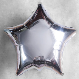 Опция Фольгированный шар "Звезда серебряная" 46 см – фото 2