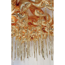 Опция Фольгированный шар под потолок "Звезда золотая с дождиком" 46 см – фото 3