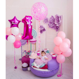 Опция Фотозона из шаров "Малиновая" – фото 3