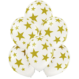 Опция Гелиевые шары "Звезды Белые" (35 см) - фото 1 Опция Гелиевые шары "Звезды Белые" (35 см) – фото 1