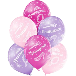 Опция Гелиевые шары "Принцесса Шелкография" (35 см)  – фото 2