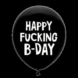 Опция Гелиевые шары "Happy Fucking B-day" (35 см) – фото 2