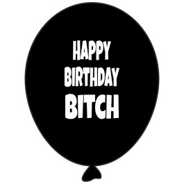 Опция Гелиевые шары "Happy Birthday Bitch" (35 см) - фото 1 Опция Гелиевые шары "Happy Birthday Bitch" (35 см) – фото 1