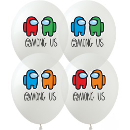 Опция Гелиевые шары "Among Us прозрачные (Среди нас)" (30 см)  – фото 2