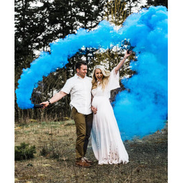 Опция Цветной дым для гендер пати (Голубой) - фото 2 Опция Цветной дым для гендер пати (Голубой) – фото 2