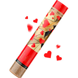 Опция Хлопушка фольга красные сердца 30 см – фото 2