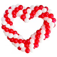 Сердца из шаров, шары-сюрпризы, надписи – фото 5