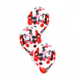Опция Шар с конфетти "Красно-черные круги" – фото 3