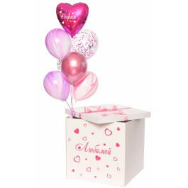 Опция Коробка сюрприз с шарами "Любимой" – фото 4