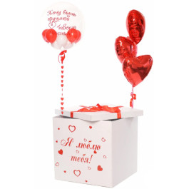 Опция Коробка сюрприз з кульками "LOVE" - фото 1 Опция Коробка сюрприз з кульками "LOVE" – фото 1