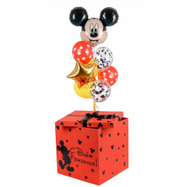 Опция Коробка сюрприз с шарами "Микки Маус. С Днем Рождения!" – фото 2