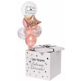 Опция Коробка сюрприз с шарами "Доченьке" – фото 3