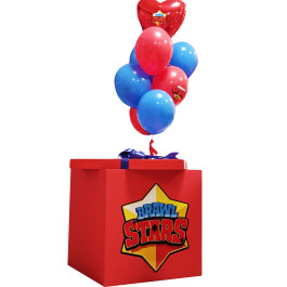 Опция Коробка сюрприз с шарами "Brawl Stars" ЗВЕЗДА Красная (Бравл Старс) – фото 4