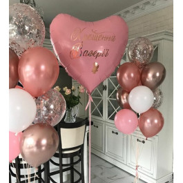 Опция Композиция из шаров "Хрещення Рожева Ніжність" – фото 3