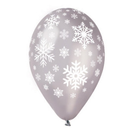 Опция Шар с гелием "Снежинки серебро" – фото 1