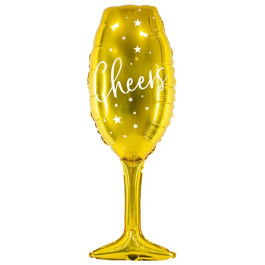 Опция Фольгированный шар "Бокал Cheers золотистый" – фото 3