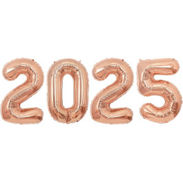 Опция Цифры шарики 2025 Розовое Золото – фото 3