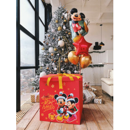 Опция Коробка сюрприз с шарами "Happy New Year Микки Маус" красная – фото 4